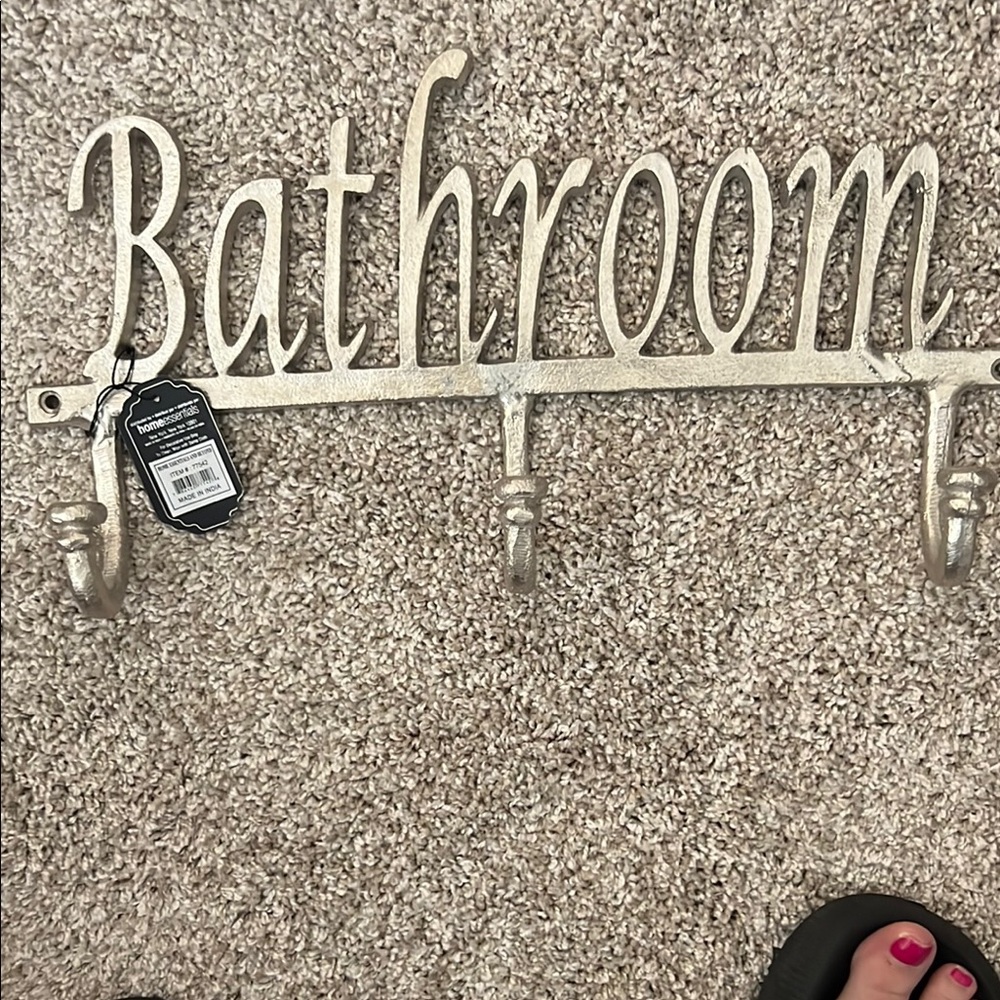 Silver Bathroom Wall Hook